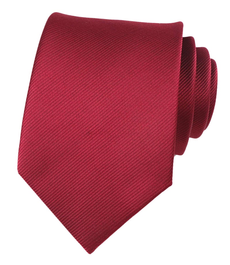 Secdtie ربطات عنق حرير زفاف حمراء داكنة للرجال بتصميم مبتكر هدية له - Image 1